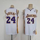 Lakers 24 White V-neck Retro Michelle