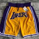 Lakers JUST DON Yellow Four Pocket Ball Pants S-XXL