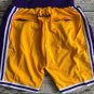 Lakers JUST DON Yellow Four Pocket Ball Pants S-XXL
