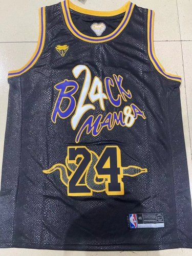 Lakers' new No. 24 black snake patterned  jersey