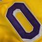 Lakers No. 0 Retro Yellow Embroidered XS-XXL