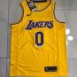 Lakers No. 0 Retro Yellow Embroidered XS-XXL