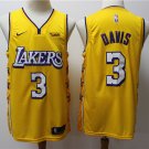 Lakers No. 3 2019-2020 New Yellow City Edition Jersey - with Sponsorship Logo