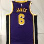 Lakers No. 6 James Retro Purple XS-XXL