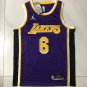 Lakers No. 6 James Retro Purple XS-XXL