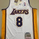 Lakers No. 8 Kobe, 03-04 season V-neck white XS-XXL
