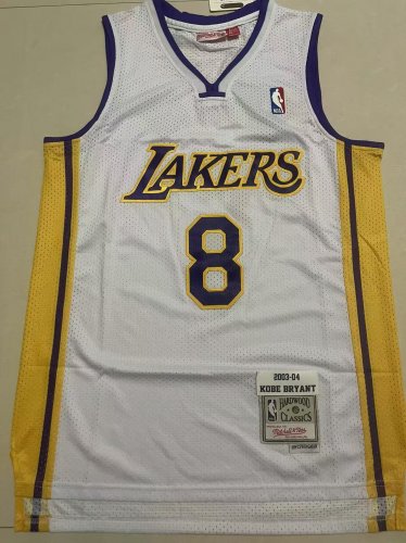 Lakers No. 8 White Retro