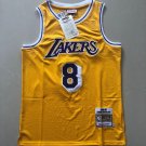 Lakers No. 8 Yellow Embroidered MN96-97XS-XXL Full Size
