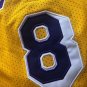 Lakers No. 8 Yellow Embroidered MN96-97XS-XXL Full Size
