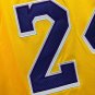 Lakers No. 24 Retro Yellow Embroidered XXS-XXL