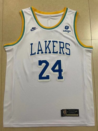 Lakers No. 24 White  jersey