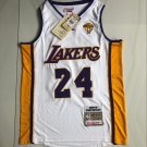 Lakers No. 24 White Kobe AU Embroidered Champion Logo (09-10)