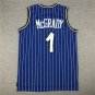Magic 1 McGrady Blue and White Stripe Retro Logo