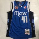 Mavericks No. 41 Nowitzki Hall of Fame jersey S-XXL