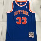 MN Knicks No. 33 Ewing Blue Embroidered S-XXL