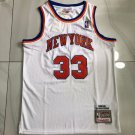 MN Knicks No. 33 Ewing White Embroidered S-XXL