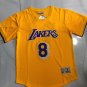 MN Lakers No. 8 Kobe Yellow Short Sleeve XS-XXL
