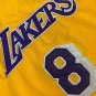 MN Lakers No. 8 Kobe Yellow Short Sleeve XS-XXL