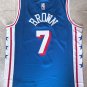 NBA 76ers 7 # Brown Blue Shirt