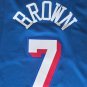 NBA 76ers 7 # Brown Blue Shirt