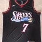 NBA 76ers 7 # Brown Retro Black Shirt