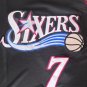 NBA 76ers 7 # Brown Retro Black Shirt
