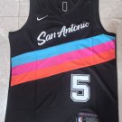 NBA Spurs 5 # Castle City Edition Black Shirt