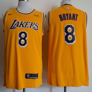 New Lakers retro (new fabric print) size 8 Kobe yellow