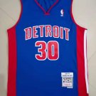 Pistons No. 30 color blue jersey