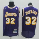 Retro Lakers No. 32 Magic Johnson Purple