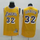 Retro Lakers No. 32 Magic Johnson Yellow