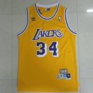 Retro Lakers No. 34 O'Neal Yellow