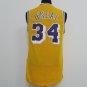 Retro Lakers No. 34 O'Neal Yellow