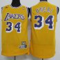 Retro Lakers No. 34 O'Neal Yellow