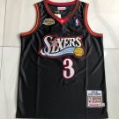 Silk version black Iverson 2000-01 season AU full embroidery XS-XXL