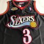 Silk version black Iverson 2000-01 season AU full embroidery XS-XXL