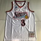 Silk version white Iverson 2001 All Star AU full embroidery XS-XXL