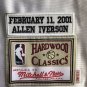 Silk version white Iverson 2001 All Star AU full embroidery XS-XXL