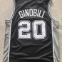 Spurs 20 # Ginobili Retro Black Shirt