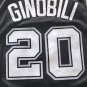 Spurs 20 # Ginobili Retro Black Shirt