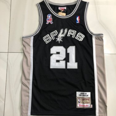 Spurs No. 21 Duncan 01-02 Player Edition Secret Show S-XXL
