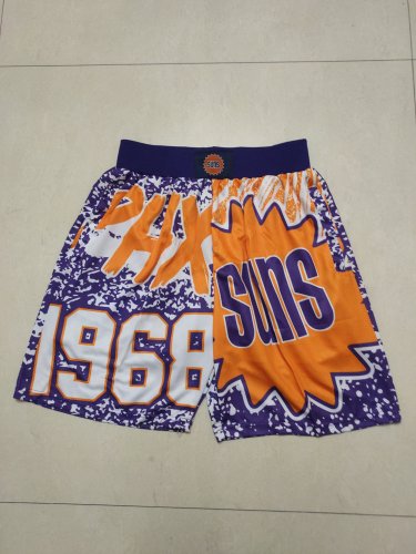 Suns Mitchell Ness MN team standard blue ball far sports pants
