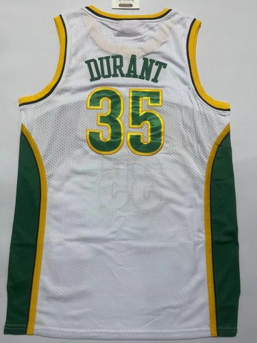 SuperSonics No. 35 white retro jersey