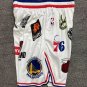 Three party joint white pants