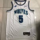 Timberwolves 5 Edwards Retro White XS-XXL