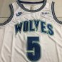 Timberwolves 5 Edwards Retro White XS-XXL