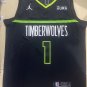 Timberwolves No.1 Black Jordan jersey