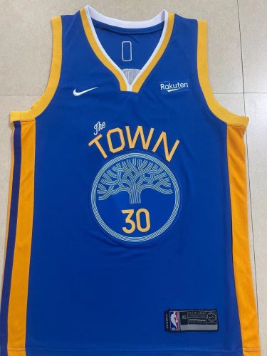 Warriors' new Curry No. 30 color blue  jersey