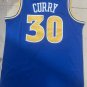 Warriors' new season Curry No. 30 color blue clover jersey