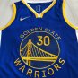 Warriors No. 30 Blue Curry 75th Anniversary Embroidered XS-XXL